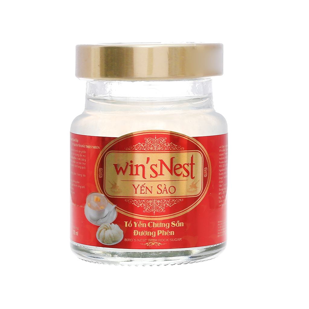 Thùng 72 lọ yến sào win'sNest (20%) tổ yến chưng sẵn đường phèn lọ 70ml