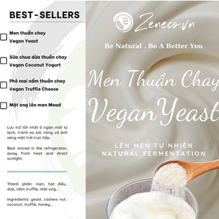 Men thuần chay làm sữa chua - phô mai - mật ong lên men | Vegan Yeast For Making Yogurt - Cheese - Mead