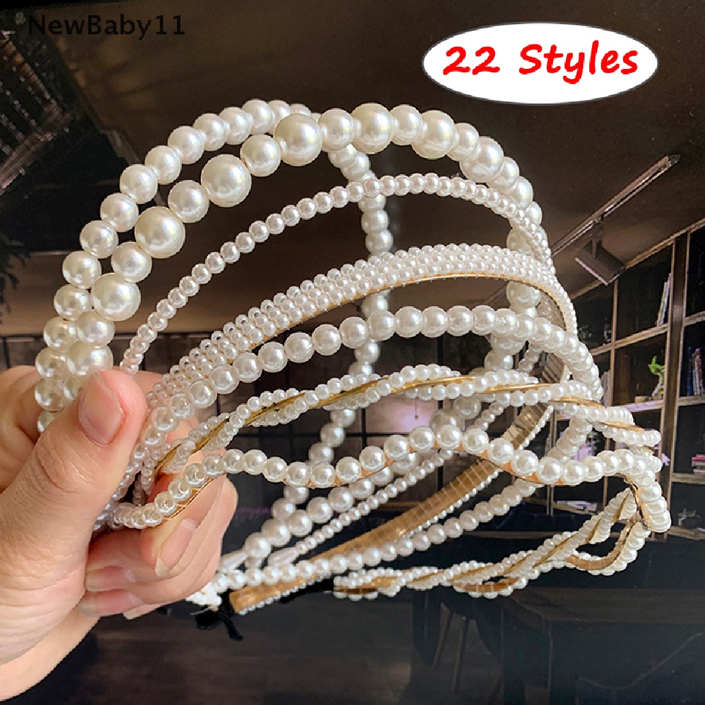 Băng Đô Cài Tóc Đính Hạt Ngọc Trai Giả Lấp Lánh Thanh Lịch Cho Nữ