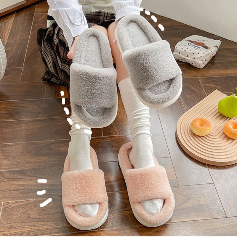 Dép lông đế bánh mì hàng siêu xinh