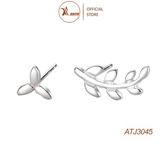 Bông tai bạc 925 Kiểu Dáng Chiếc Lá Phong Cách Thời Trang Hàn Quốc, ANTA Jewelry - ATJ3045