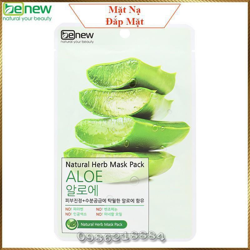 Mặt nạ Lô Hội Benew Natural Herb Mask Pack Aloe trắng mịn da cân bằng độ ẩm