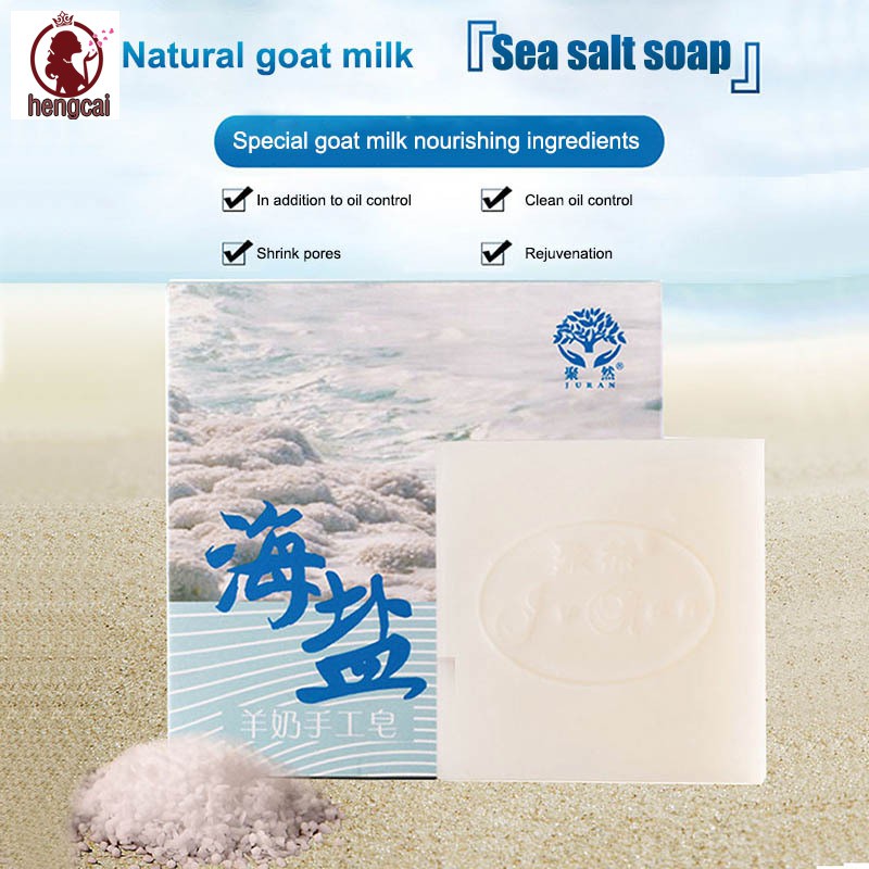 Xà phòng sữa dê và muối biển Hỗ Trợ Giảm mụn trọng lượng 100g
