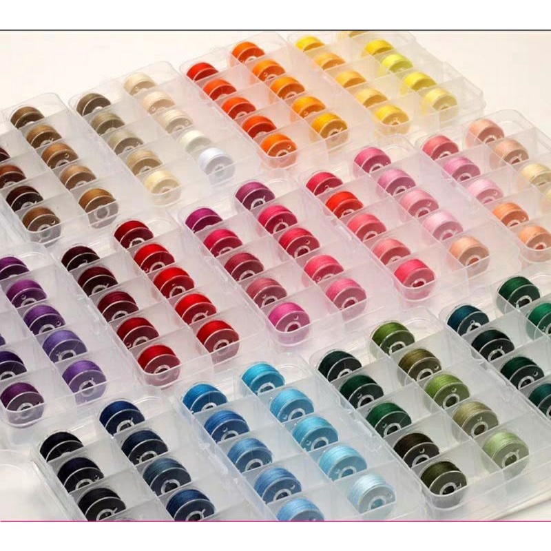 Set 10 cuộn chỉ thêu bóng 120D/2