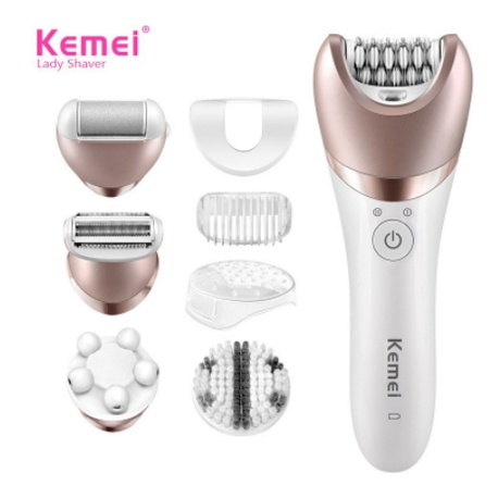 Máy tẩy lông,massage 5in1 kemei 8001 cao cấp - Hàng Nhập Khẩu