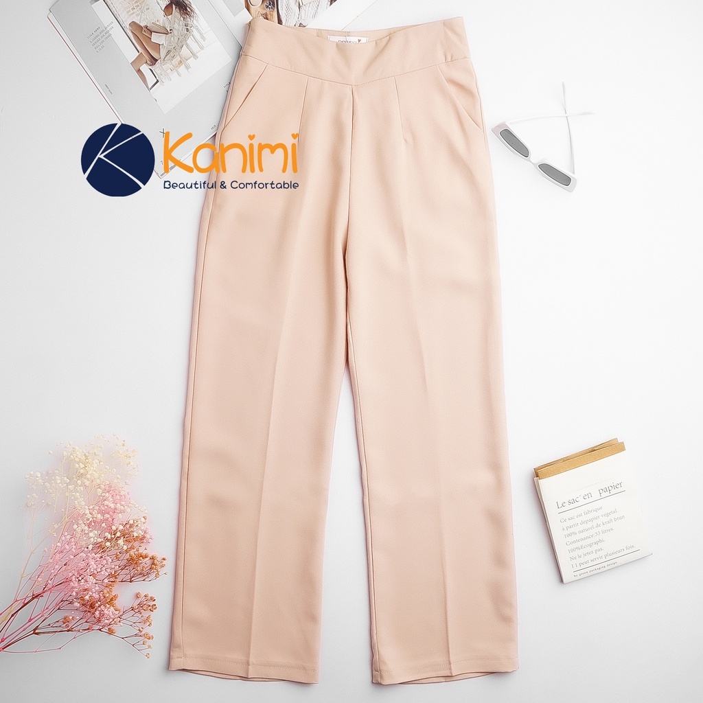 Quần ống rộng suông khoá sườn DUNO vải tuyết mưa siêu đẹp