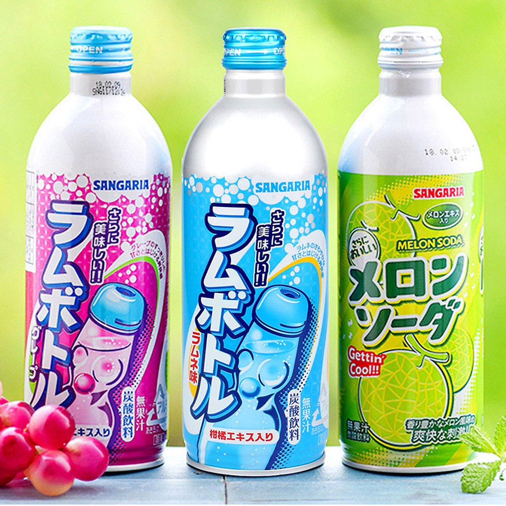 Nước giải khát soda Sangaria Nhật 600ml (3 vị)