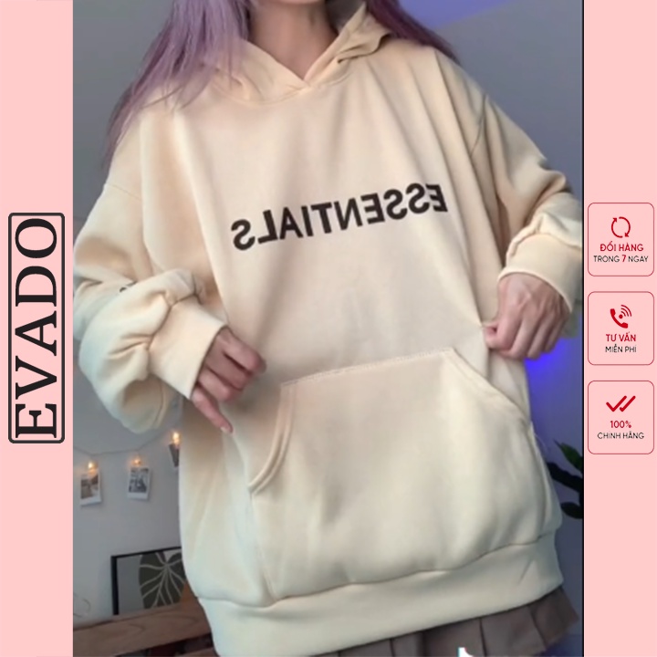 Áo hoodie Essentials nam nữ form rộng chất nỉ bông có size phù hợp mặc đôi drew bigsize   EVADO HD03