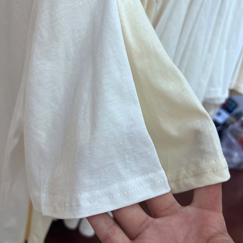 HIIXIIVI Áo Thun 100% cotton Tay Ngắn Cổ Tròn In Hình Hoàng Hôn Thời Trang Mùa Hè Phong Cách Hàn Quốc Cho Nữ 2022