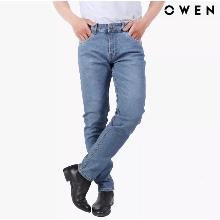 Quần Jean Nam dài Owen Slimfit Xanh - QJSL23685L