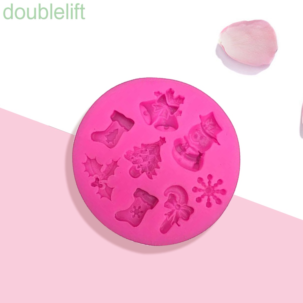 Khuôn silicone tạo hình chủ đề giáng sinh trang trí bánh