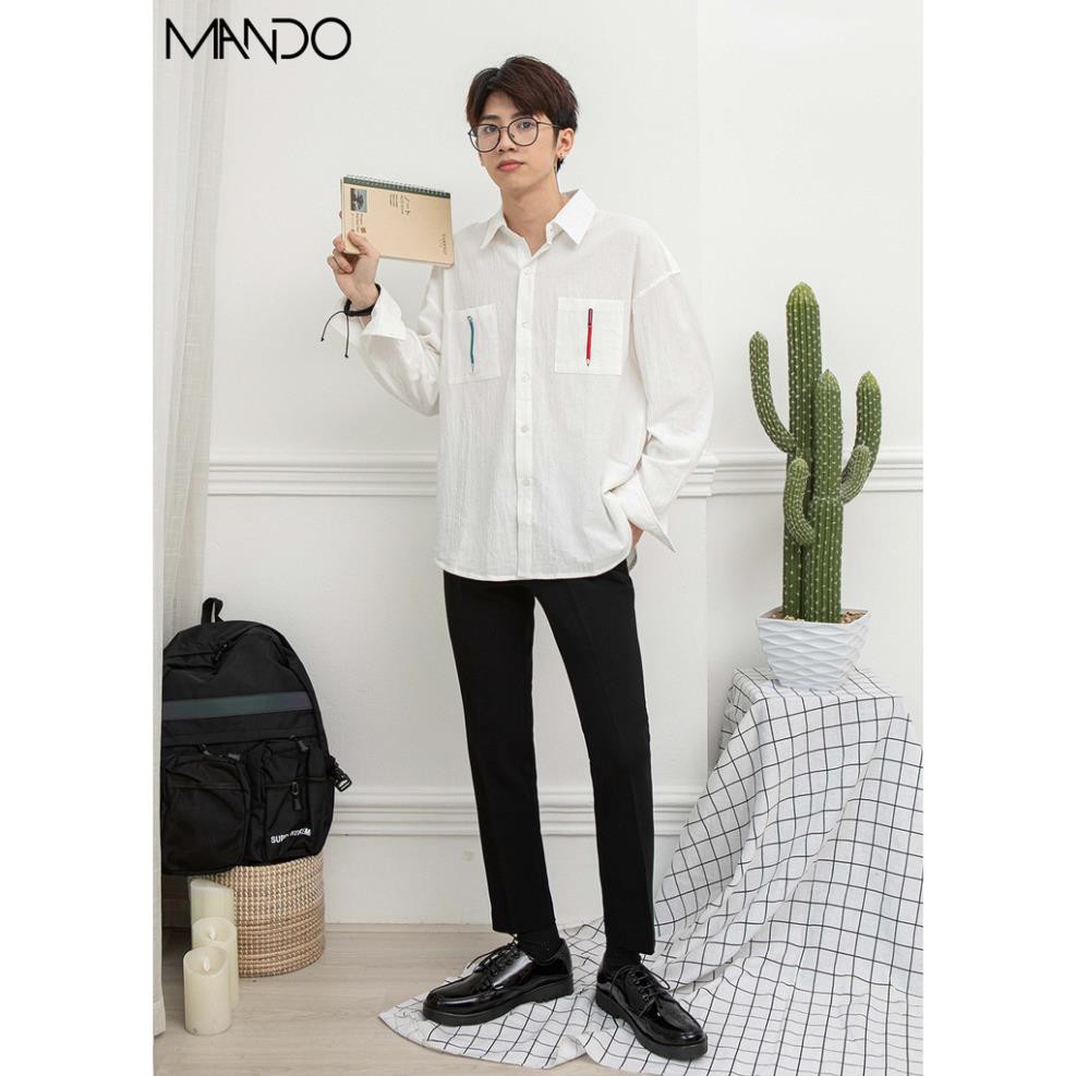 Áo Sơ Mi Nam Trắng Form Dáng Rộng Phối Cùng Quần Tây Thời Trang MAN DO SMD026 | BigBuy360 - bigbuy360.vn