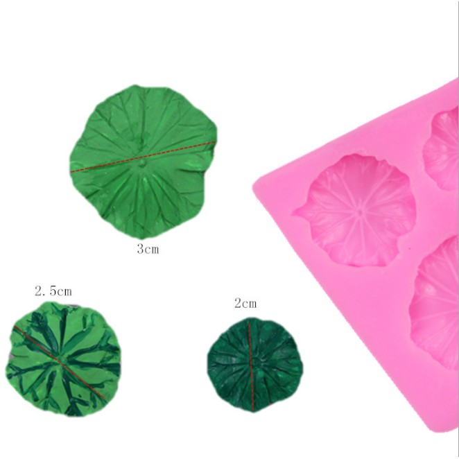 Khuôn silicon bộ 3 lá sen nhỏ mã LS3