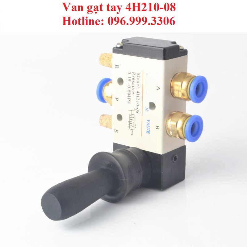 Van gạt tay 4H210-08 Airtac khí nén ( Van 5/2 , 5 cửa, 2 vị trí, ren 13mm )