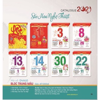 Lịch bloc 2024 nam hải kích thước 10.5 x 14.5cm