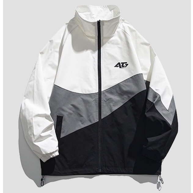 Áo khoác nam unisex cổ trụ vải dù nhật 2 lớp phong cách trường học hàn quốc họa tiết chữ At7 hót trend 2022.