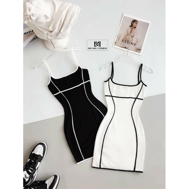 Đầm body viền dây nổi bật kèm ảnh thật clip