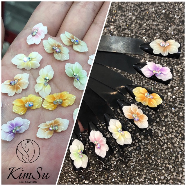 Set combo hoa bột ( 58 bông hoa tay + hoa chân )