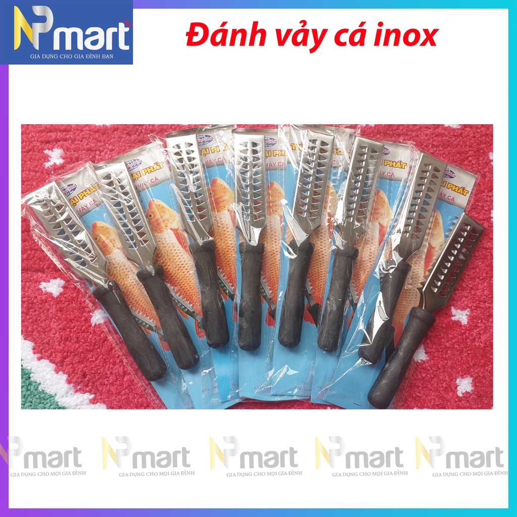 Dụng Cụ Đánh Vảy Cá Bằng inox Không Gỉ cán nhựa