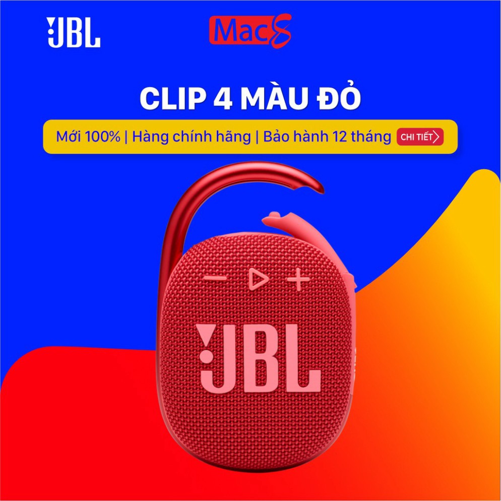 Loa Bluetooth JBL Clip 4 màu đỏ chính hãng