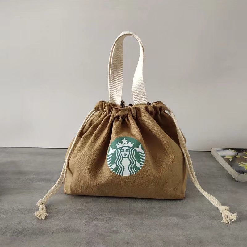 Túi Hộp Đựng Đồ Ăn Trưa Starbucks Chất Lượng Cao Túi Dây Rút Nhật Bản Túi Đựng Nhu Yếu Phẩm Hàng Ngày Hộp Cơm Hộp Bento Túi Dã Ngoại Túi Hộp Ăn Trưa