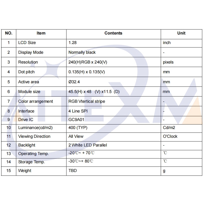 Mô Đun Màn Hình TFT 1.28 Inch TFT LCD RGB 240*240 GC9A01 Mã 240x240 PCB Cho Arduino