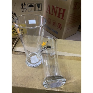  SÉT 2 LY THỦY TINH QUÀ TẶNG BIA SAPPORO 