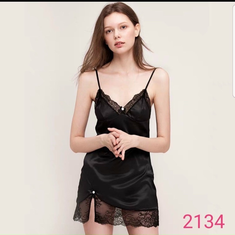 Váy ngủ Hai dây Lụa lì Cao cấp Chính hãng - Đầm Lụa Siêu mềm Rất Mát