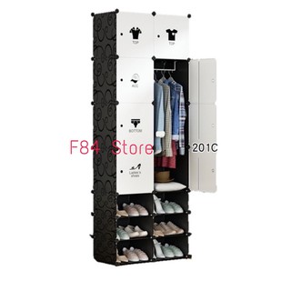 Tủ nhựa lắp ghép 8 ô và 6 ô giày