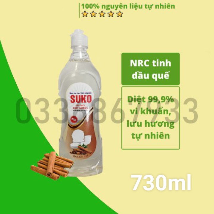 Dầu rửa bát Quế nước rửa chén bát sinh học Suko, Thành Phần Hữu Cơ 100% 400ml Thân Thiện Với Môi Trường