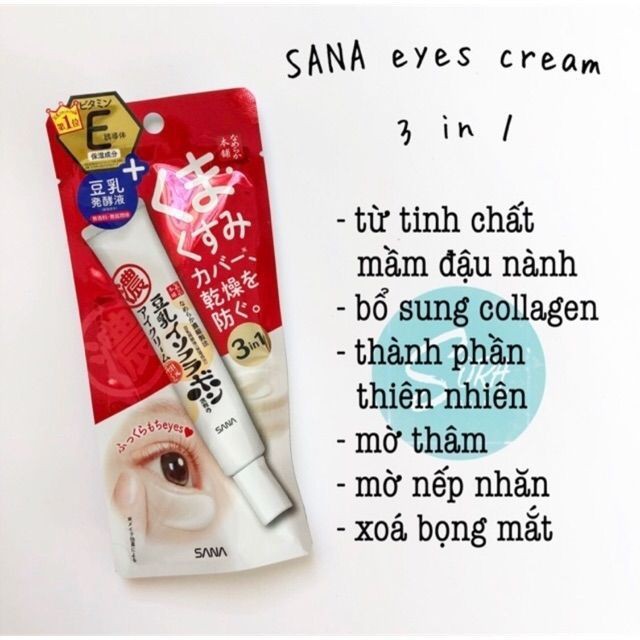 Kem mắt Sana 3 in 1 Nhật 30g