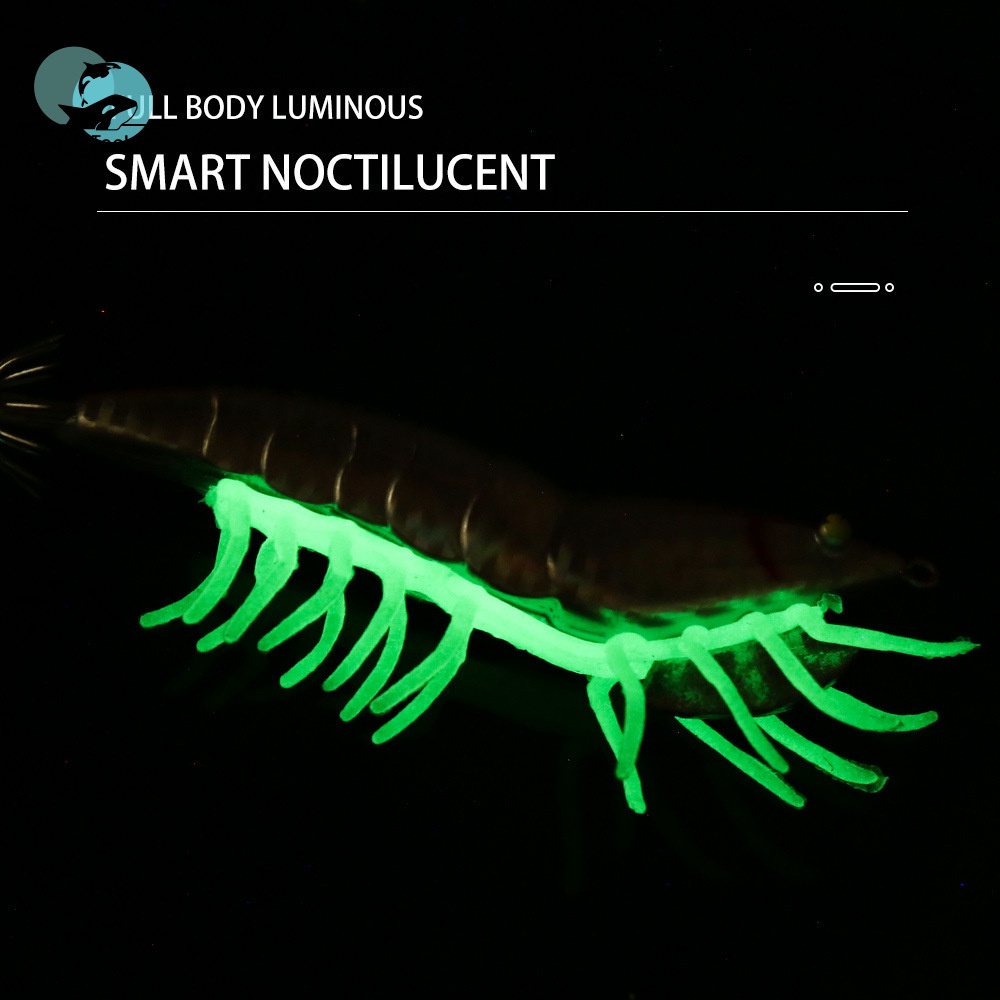 3.5# Mồi Câu Cá Giả Hình Tôm Dạ Quang 4.6inch / 22g