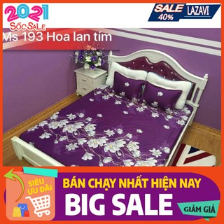 Bộ ga gối hoa lan tím lv22