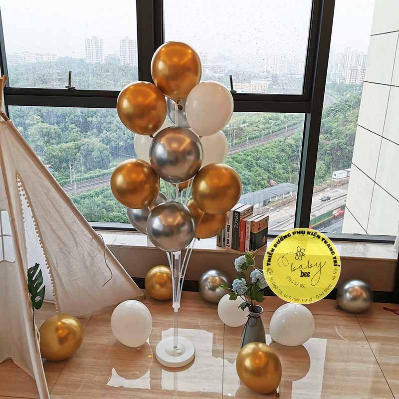 Trụ bóng bay cao 1,3m 13 nhánh trang trí sinh nhật- Baby bee