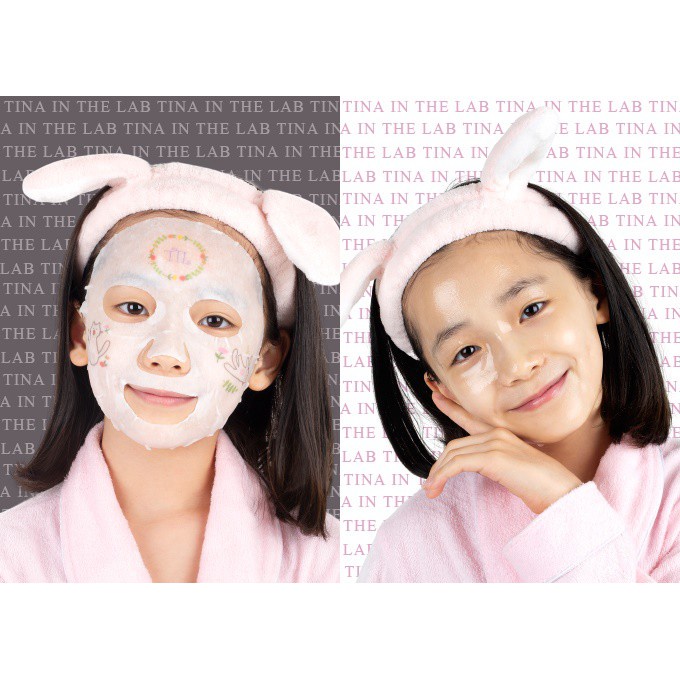 /MUA 2 TÍNH 1/ Mặt Nạ Dưỡng Trắng Cho Bé Tina In The Lab Premium Facial Whitening Mask for Kids_Mỹ phẩm chính hãng