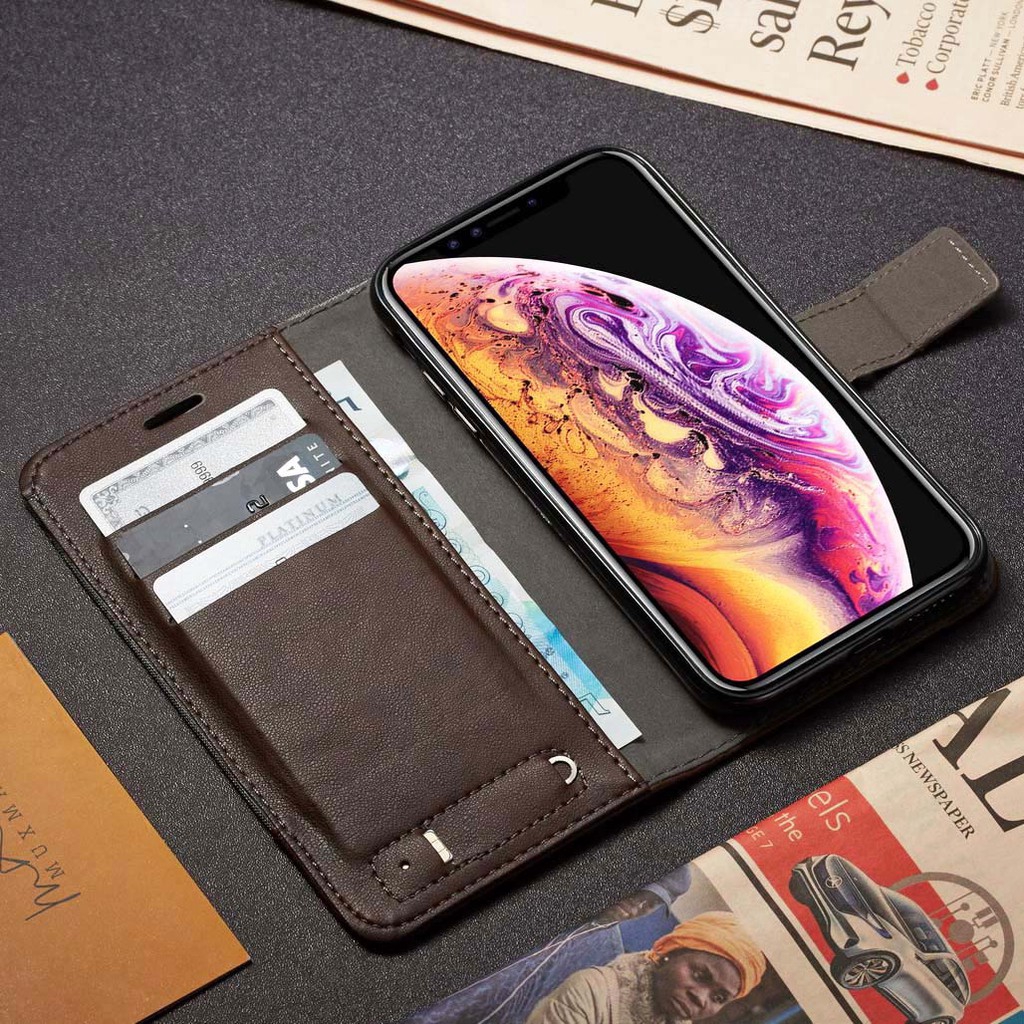 Bao da điện thoại bằng vải canvas dạng ví cho Samsung Galaxy A51 A71 A31 A11 A50 A50s A30s A70 A70s A80