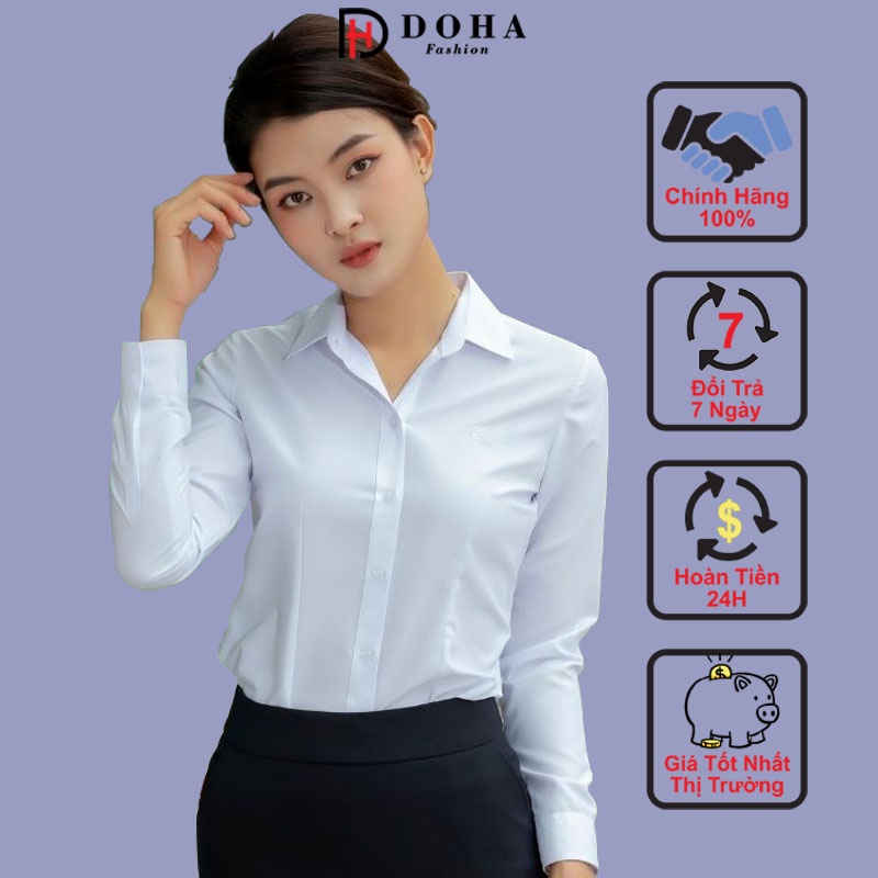 Áo Sơ Mi Nữ Công Sở Dài Tay Chất Cotton Full Size - Áo Sơ Mi Nữ Công Sở Hàn Quốc.