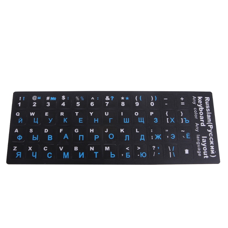 Sticker Chữ Tiếng Nga Màu Đen Dán Bàn Phím Laptop