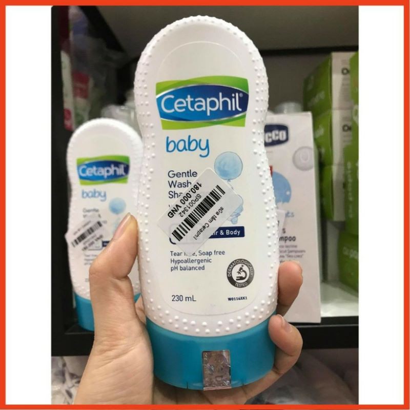 Sữa Tắm 💖𝑭𝑹𝑬𝑬𝑺𝑯𝑰𝑷💖 Sữa Tắm Gội Cho Bé, Dưỡng Ẩm Cetaphil Baby Gentle Wash & Shampoo 230ml