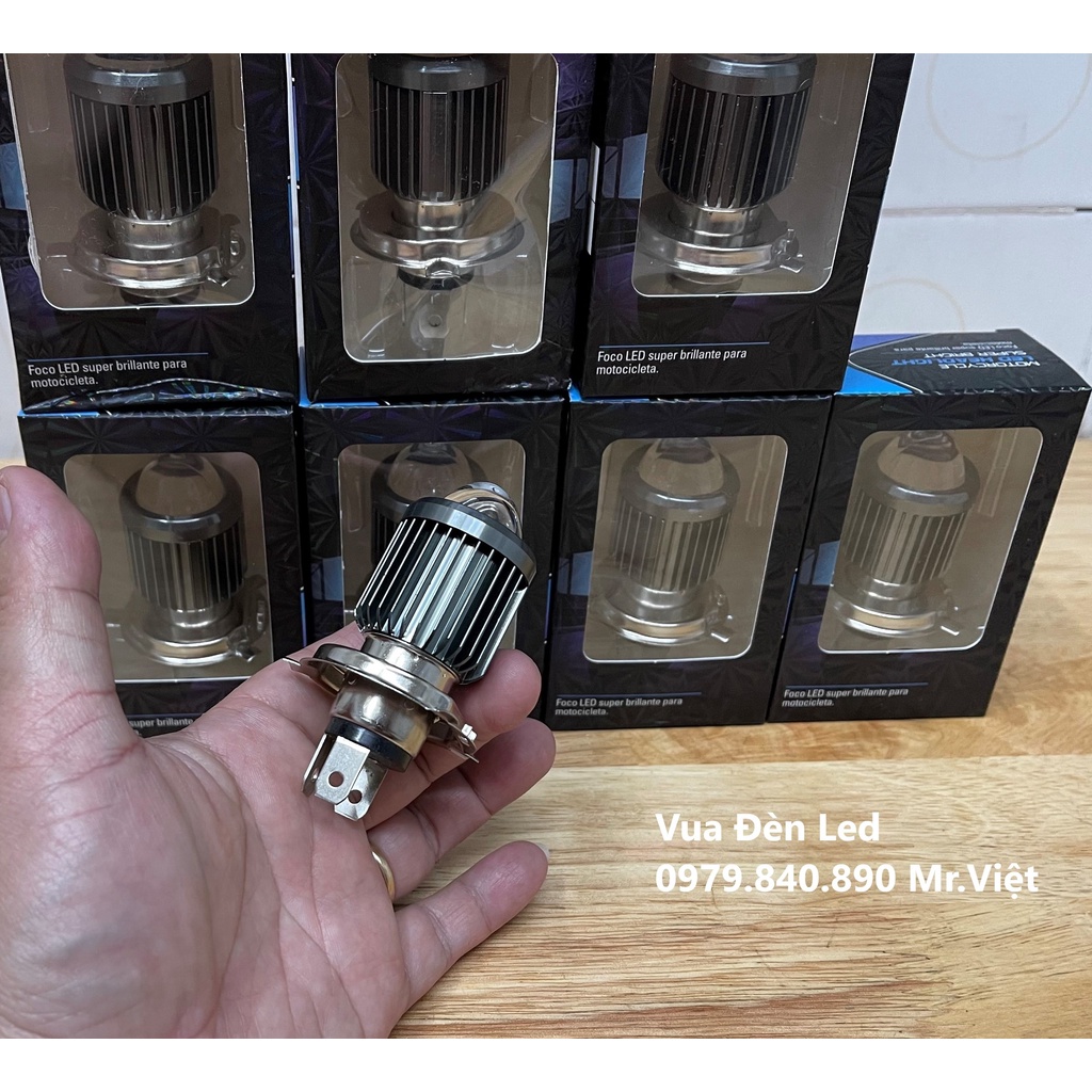 Bi cầu Mini chân H4 - Cos trắng , Pha  trắng dành cho xe máy và xe hơi 12v DC