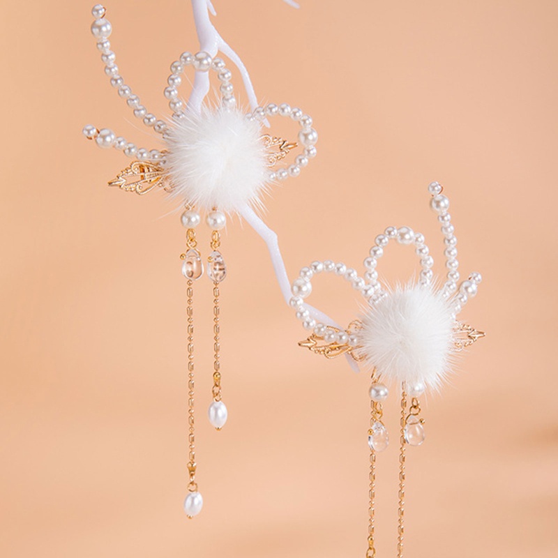 Kẹp Tóc Hình Bướm Bằng Hợp Kim Phối Tua Rua Hóa Trang Dự Tiệc Cho Bé Gái