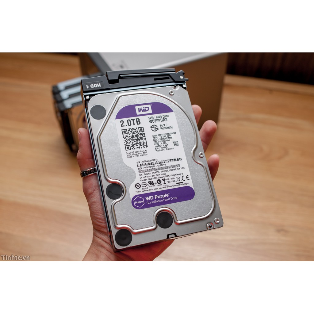 HDD 💎𝓕𝓡𝓔𝓔𝓢𝓗𝓘𝓟💎 Ổ CỨNG HDD PC Western Digital 2TB Purple (Chuyên Camera) - BH 24 THÁNG SPTECH COMPUTER
