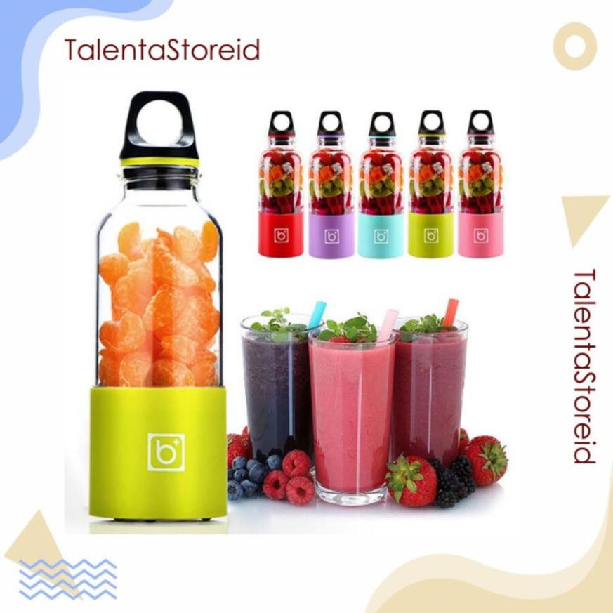 Bảo Hành 12 Tháng Máy Xay Sinh Tố Cầm Tay Mini Sạc Pin 4 Lưỡi BINGO JUICER CUP 500Ml, Siêu Tiện Dụng Cho Mùa Hè 2021