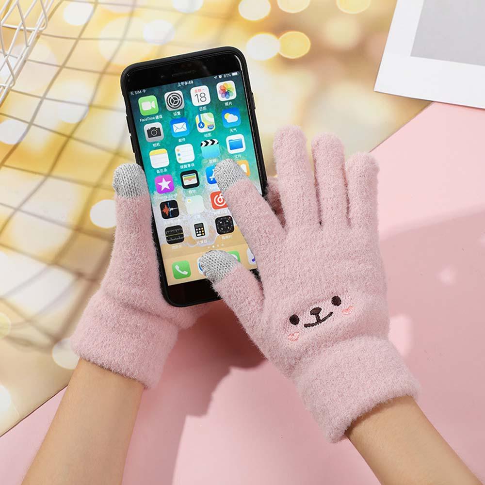 Găng Tay Dệt Kim WMES15H Giữ Ấm Họa Tiết Hoạt Hình Nhật Bản Dễ Thương Cho Học Sinh