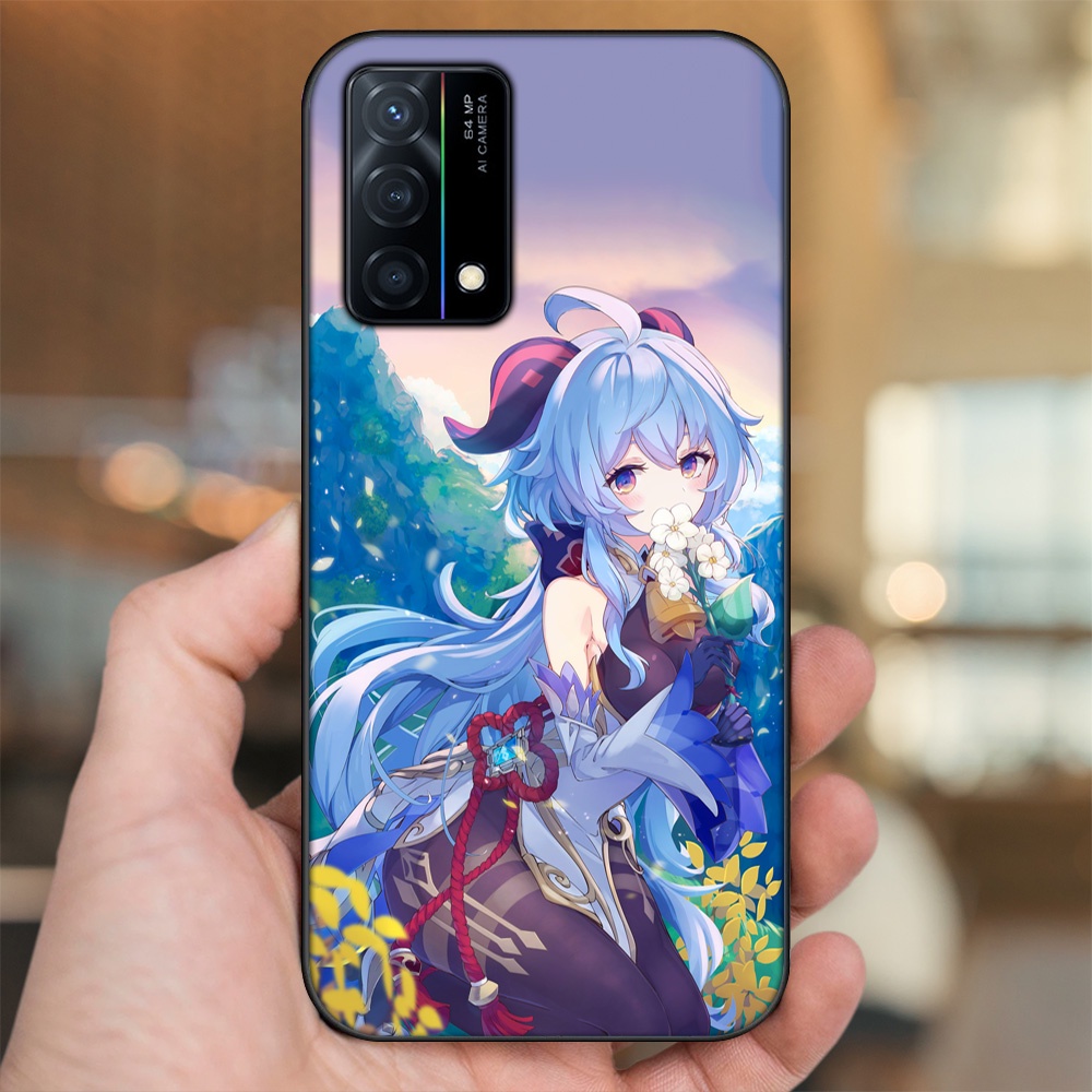 Ốp lưng Oppo K9 viền đen in hình Ganyu Genshin Impact