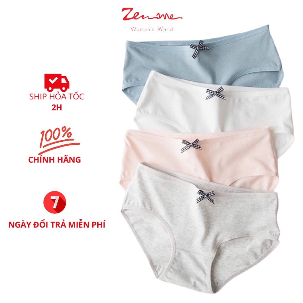 Combo 05 Quần lót nữ Zen Me cotton kháng khuẩn siêu thấm hút mềm mại dịu nhẹ