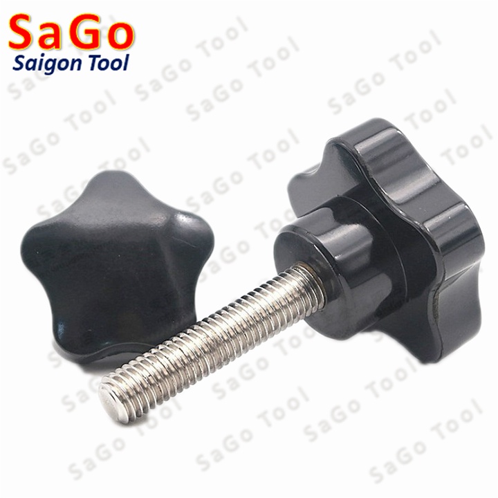 Núm vặn tay hoa mai ren ngoài Inox 304 loại dày