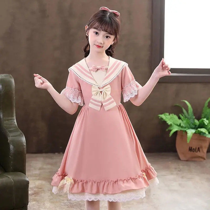 Đầm Công Chúa Tay Ngắn Phong Cách Lolita Phương Tây Thời Trang Mùa Hè Mới Cho Bé Gái