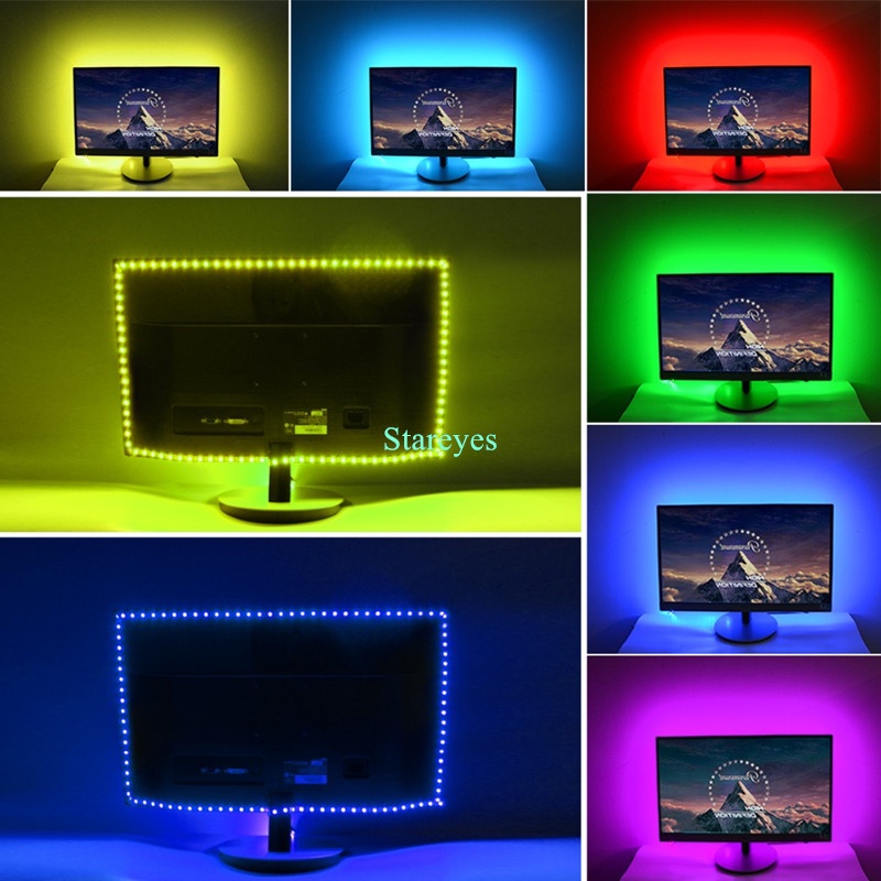 Dây đèn LED OSIDEN 5050 RGB DC 5V USB chuyên dùng trang trí phông nền TV 1m 2m 3m 4m 5m