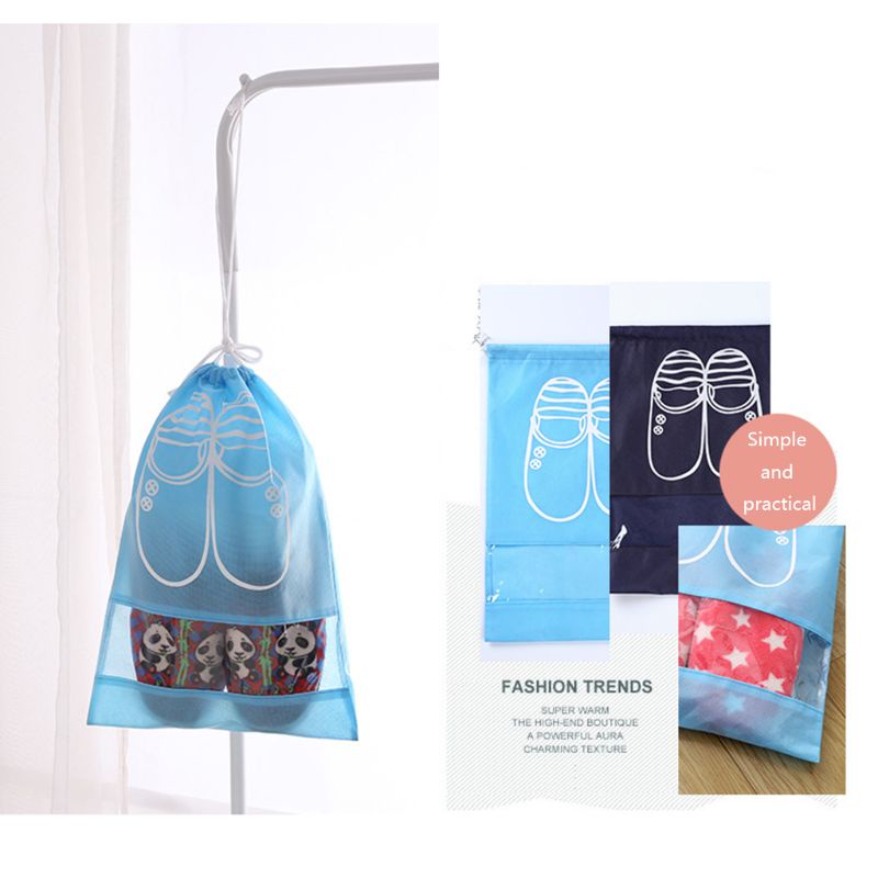 Túi Đựng Giày Chống Thấm Nước Có Dây Rút Kích Thước Lớn Có 2 Kích Cỡ